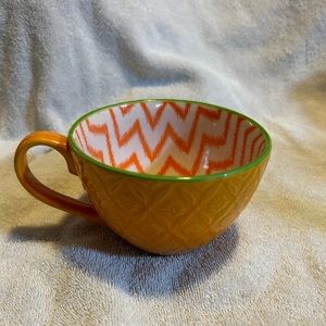 Pfaltzgraff PISTOULET Jana Kolpen Green & Orange Coffee Cup Mug